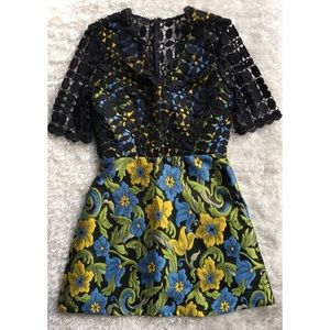 NWT ASOS Jacquard Lace Mini Skater Dress